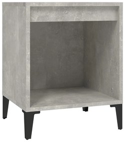 Mesa de cabeceira 40x35x50 cm cinza cimento