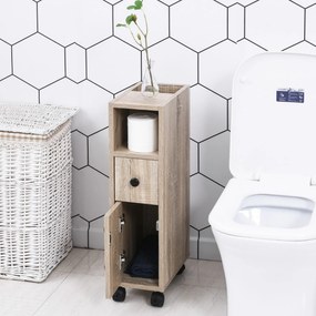 Móvel de Apoio Rest para Casa de Banho - Carvalho - Design Minimalista