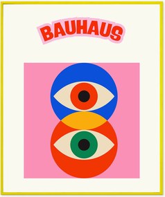 Impressão digital emoldurada Bauhaus Pink Eye