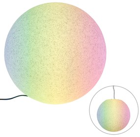 Candeeiro exterior inteligente cinzento 56 cm IP65 com LED - Nura Moderno
