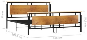 Estrutura de cama metal 180x200 cm