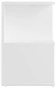 Mesas de cabeceira 2 pcs 35x35x55 cm contraplacado branco