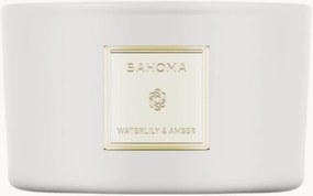 Vela artesanal com três pavios Waterlily & Amber (neroli, rosa, sândalo)