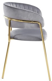 Conjunto de 2 Cadeiras Cremona - Cinza escuro - Design Vintage