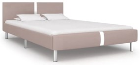 Estrutura de cama 140x200 cm couro artificial cappuccino
