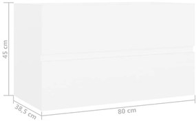 Armário de lavatório derivados de madeira branco