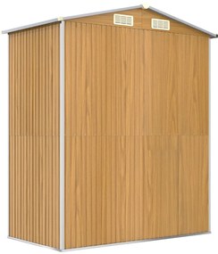 Abrigo de jardim 192x108x223 cm aço galvanizado Marrom