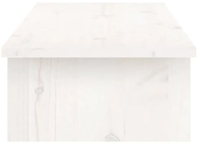 Suporte para monitor 100x27x15 cm pinho maciço branco