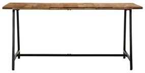 Mesa de jantar 160x80x75 cm madeira de mangueira maciça