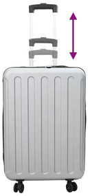 Mala Dobravel Casco Duro 24'' Prateada 43x27x66 cm ABS