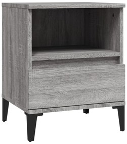 Mesas de cabeceira 2 pcs 40x35x50 cm cinzento sonoma