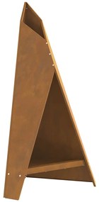 Fogueira Pirâmide Preta 58x36x100 cm Aço