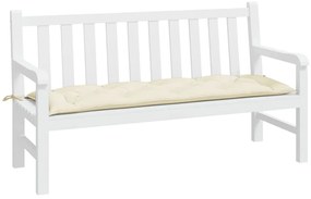 Almofadão p/ banco de jardim 150x50x7 cm tecido oxford creme