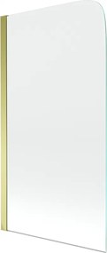 Mexen Felix divisória de banho de 1 folha 70 x 140 cm, transparente, dourado - 890-070-001-50-00
