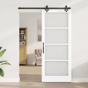 Porta Deslizante vidaXL com Conjunto de Acessórios Branco 86x211 cm Ma