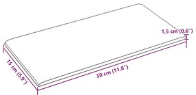 Painel de parede 12 pcs 30x15 cm couro artificial 0,54 m² cinza