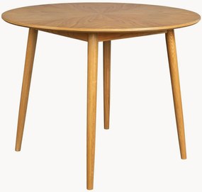 Mesa de jantar redonda em madeira de carvalho Fabio, vários tamanhos