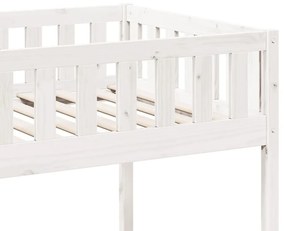 Cama de criança sem colchão 80x200 cm pinho maciço branco