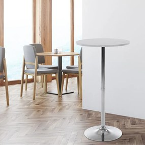 Mesa alta redonda Ø60 x 108 cm Branco