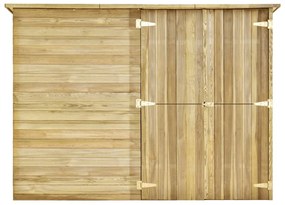 Abrigo de jardim p/ bicicletas 232x110x170 cm pinho impregnado