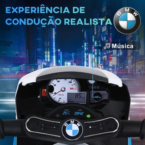 HOMCOM Mota Elétrica BMW para Crianças entre 18-36 Meses 6V com Faróis