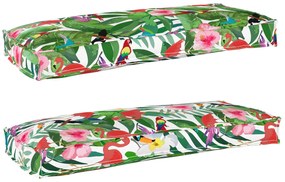 vidaXL Almofadas de Palete para Banco 2 pcs Selva Tropical 100x40x8 cm Tecido Oxford