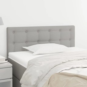 Cabeceira de cama tecido 90x5x78/88 cm cinzento-claro