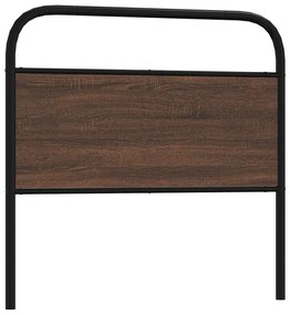 vidaXL Cabeceira de cama 100cm derivados madeira/aço carvalho castanho