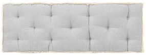 vidaXL Almofadão para sofá de paletes 120x40x7 cm cinzento