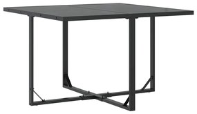 Conjunto de Jantar para Jardim de 6 Peças com Almofadas em Aço e Ratta