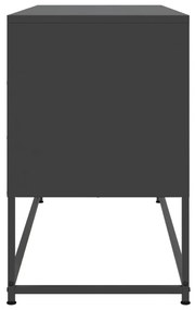 Móvel de TV 100,5x39x60,5 cm aço preto