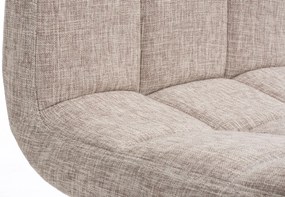 Banco de bar Peru em tecido 46 x 94-114 x 47 cm Creme