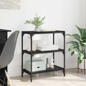 vidaXL Gabinete de Livros Carvalho preto 60 x 33 x 71 cm