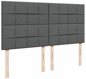 Cama com molas/colchão 180x200 cm tecido cinzento-escuro