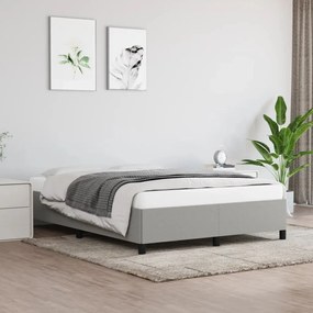 vidaXL Estrutura de cama sem colchão 140x200 cm tecido cinzento-claro