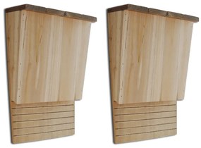 Conjunto de 2 casas de morcegos 22 x 12 x 34 cm