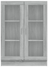 Vitrine 82,5x30,5x115 cm derivados de madeira cinzento sonoma