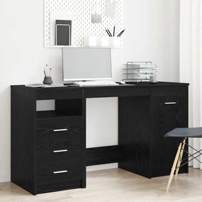 vidaXL Mesa 2 pcs Carvalho preto 140 x 50 x 76 cm Madeira processada