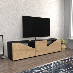 Móvel de TV Carson – Antracite e Carvalho – 160x35,3x40 cm