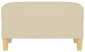 Apoio de pés 70x55x41 cm tecido cor creme