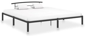 Estrutura de cama 200x200 cm metal preto
