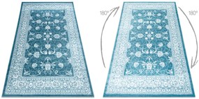 Tapete MEFE moderno 2312 Ornamento - Structural dois níveis de lã cinza creme / azul