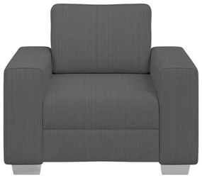 Poltrona 60 cm tecido corduroy cinzento-escuro