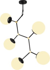 Candeeiro de Teto Damar – Preto e Branco – 75 x 15 cm