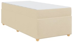vidaXL Estrutura da Cama com colchão Creme 80 x 200 cm tecido