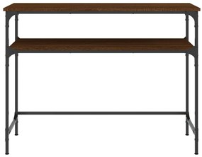 Mesa consola 100x35,5x75 cm derivados madeira carvalho castanho