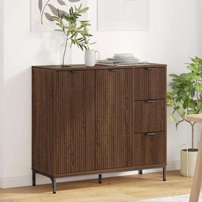 vidaXL Buffet Carvalho castanho 89,5 x 33 x 82 cm Madeira processada