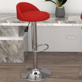 vidaXL Banco de bar couro artificial vermelho tinto