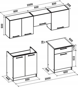 Conjunto para cozinha Houston 857