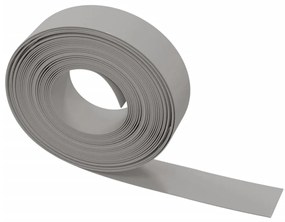 Bordas de jardim 2 pcs 10 m 15 cm polietileno cinzento